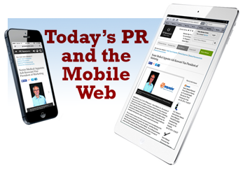 Press Releases being viewed on mobile devices
