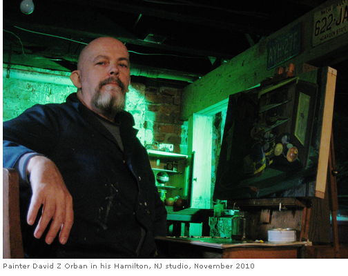 David Z Orban in his Hamilton, NJ studio, November 2010